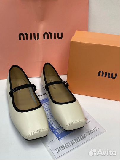 Балетки miu miu