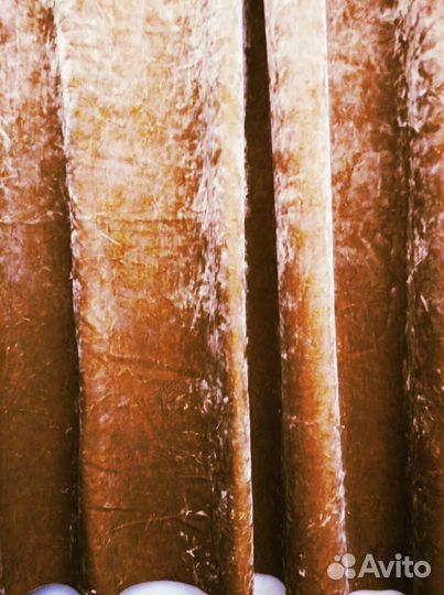 Шторы Италия велюр бархат золотой. 2/160 см мрам