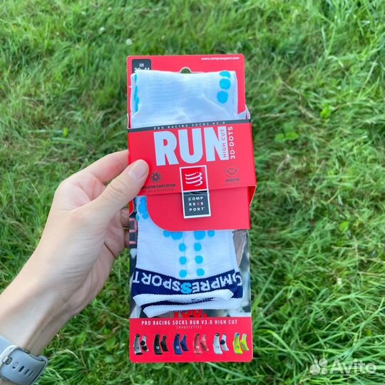 Носки Compressport Racing V3.0(чёрные,белые) 39-41