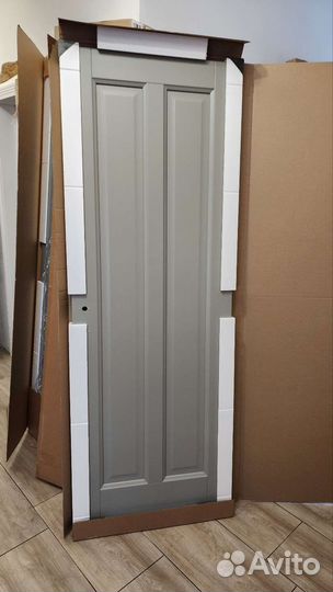 Двери серые Волховец (+наличники, добор)