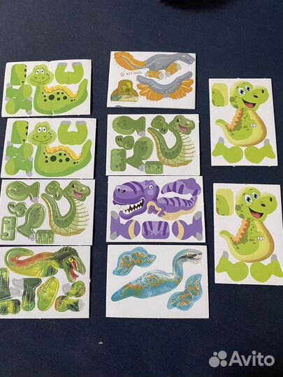 Конструктор динозавр бумажный