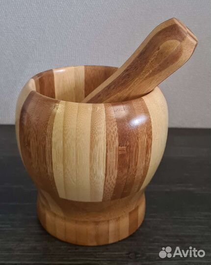 Ступка деревянная новая