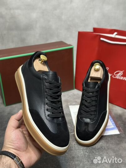 Мужские кожаные кеды