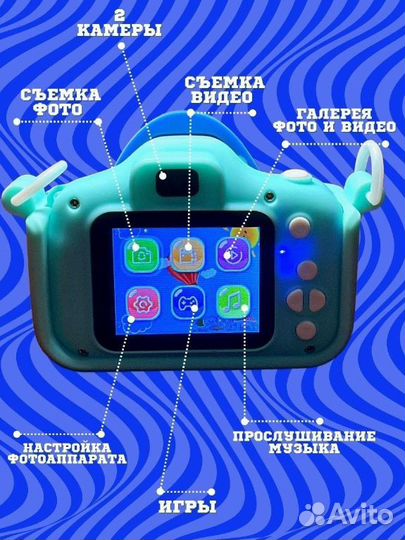 Детский фотоаппарат с силиконовым чехлом 