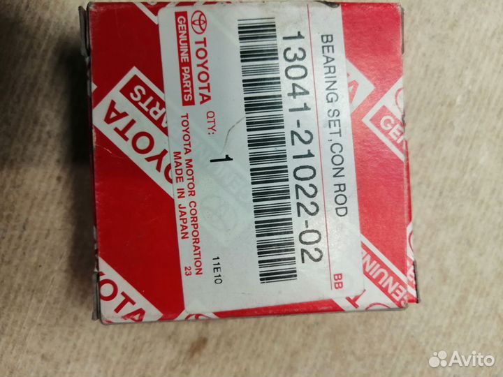 Вкладыши шатунные Toyota 1NZ, 2NZ-FE