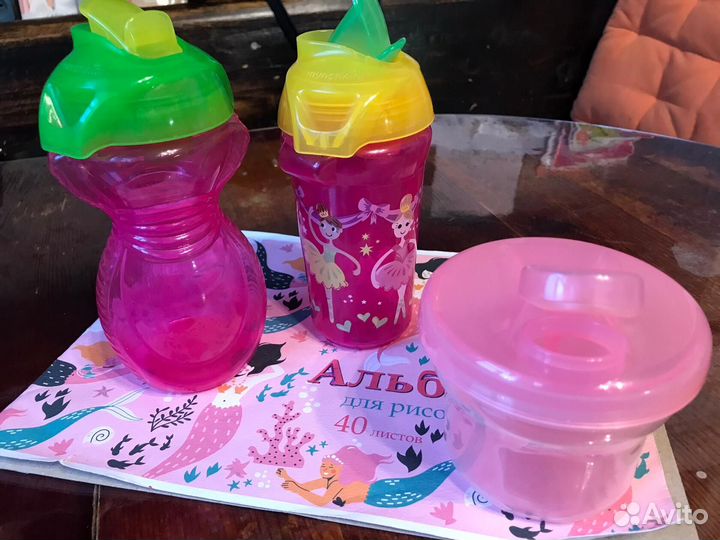 Поильники детские. 3 шт