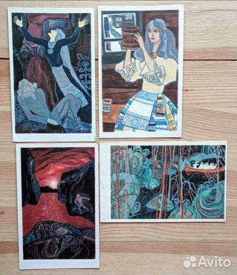 Т. Юфа Калевала, набор открыток 70 года + открытка