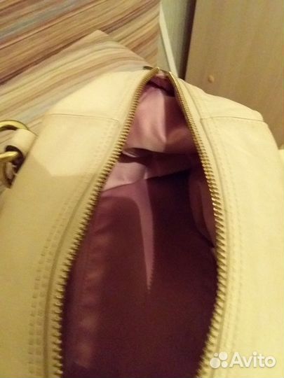 Сумка coach, кожаная, женская