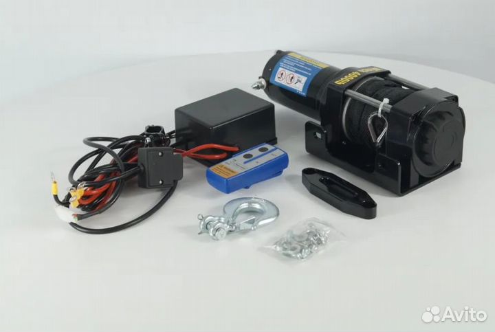 Лебедка электрическая 12вольт 4000lb кевлар