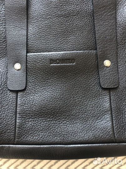 Сумка кожаная для ноутбука. Новая, черная