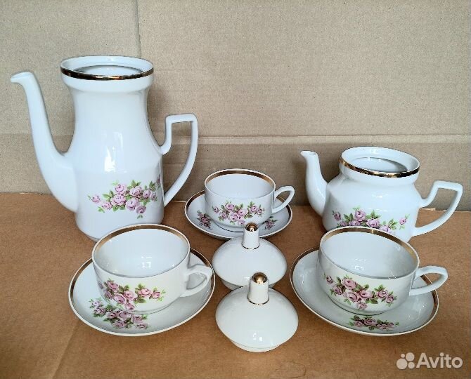 Чайный сервиз фарфор Рига СССР неполный