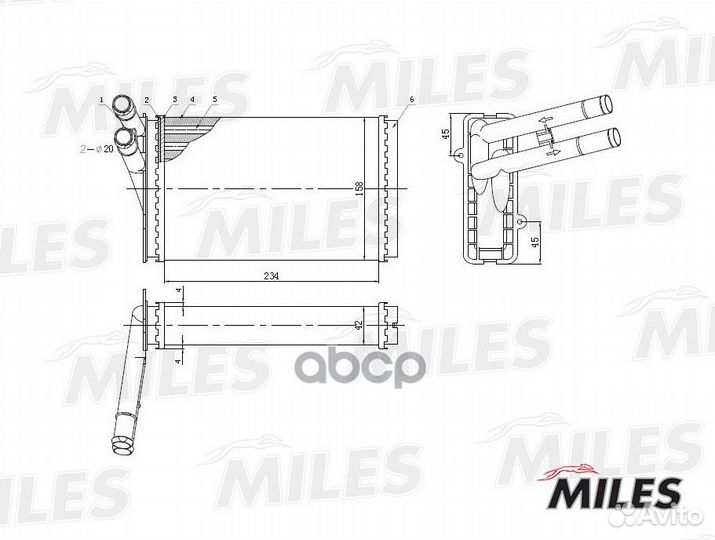 Achm003 Радиатор отопителя VAG A4/passat/superb