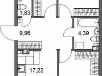 3-к. квартира, 88 м², 5/5 эт.