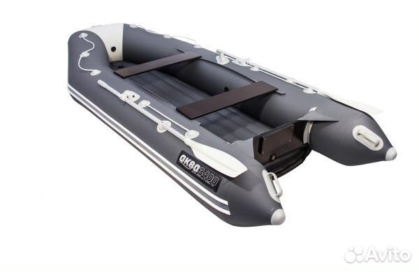 Лодка пвх 3400 нднд графит/светло-серый 