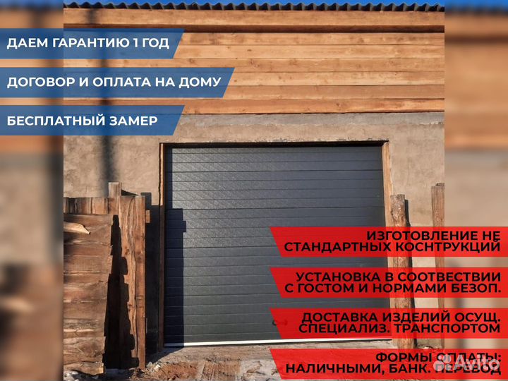 Автоматические секционные гаражные ворота