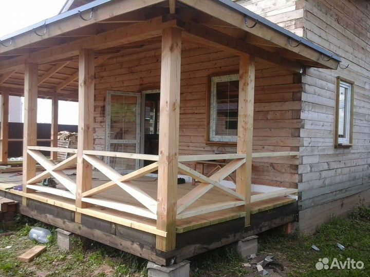 Пристройка к дому, терасса, веранда под ключ