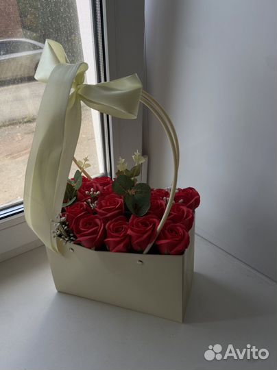 Букеты из мыльных роз