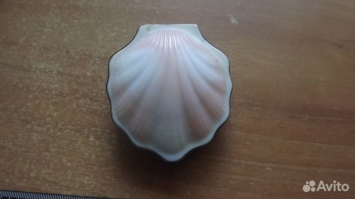 Пудреница ракушка cccр серебро 875пр