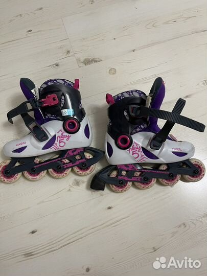 Роликовые коньки и шлем oxelo