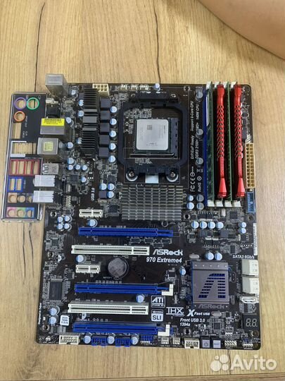 Материнская плата с процессором и памятью