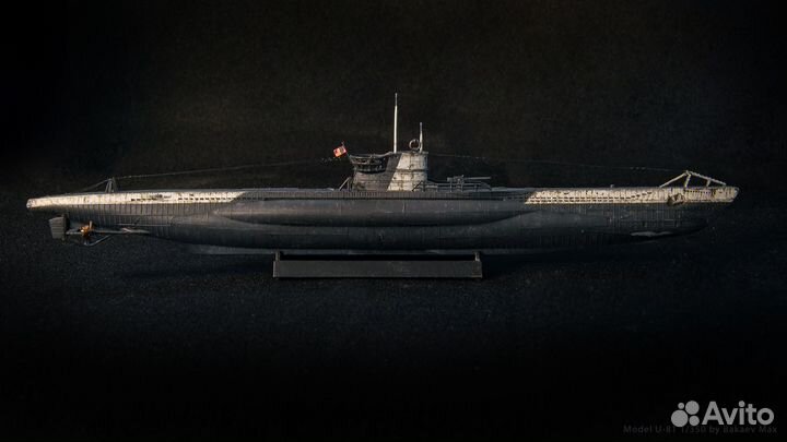 Модель немецкой подводной лодки viic U-81