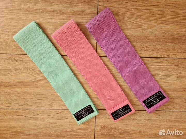 Тканевые фитнес резинки 3 шт