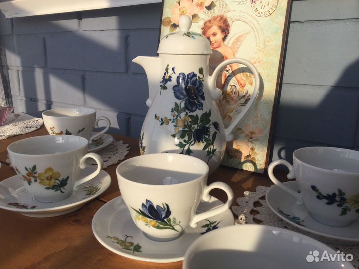 Кофейный сервиз гдр фарфор кахла редкий