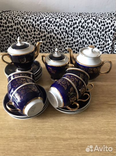 Чайный сервиз СССР, кобальт