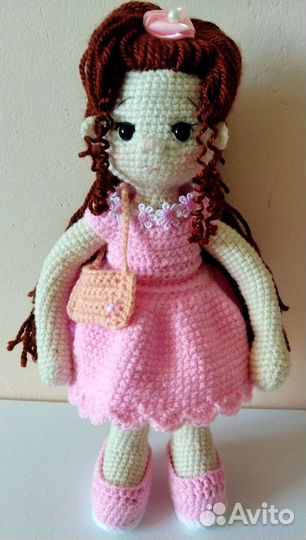 Вязаные куклы ручной работы 26-28 см