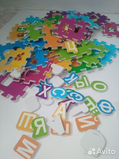 Детские игрушки пазлы развивающие мягкие
