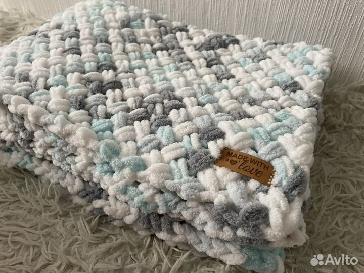 Плед детский вязаный ручная работа