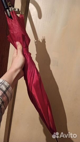 Зонт трость красный prize