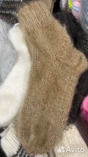 Носки шерстяные вязаные