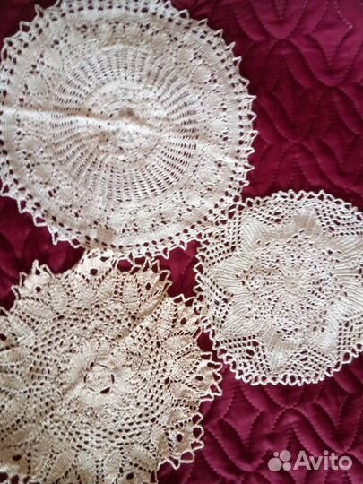 Салфетки интерьерные винтажные ручной работы