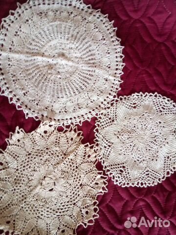 Салфетки интерьерные винтажные ручной работы