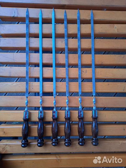 Шампура с деревянной ручкой