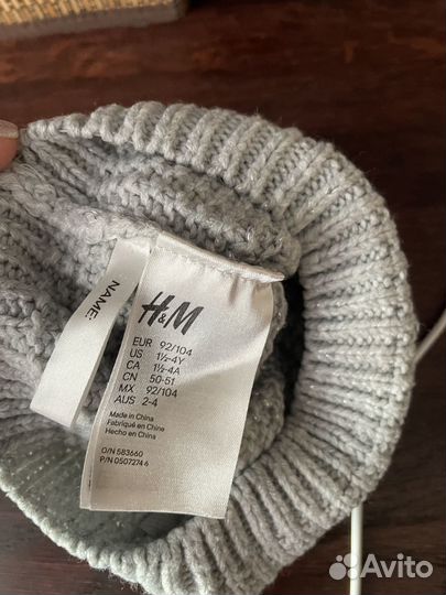 Береты/ шапки легкие, весна h&m 92/104