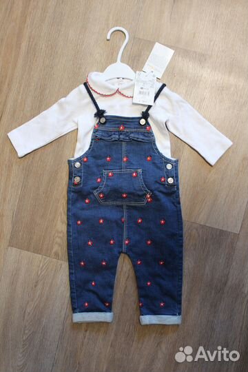 Кофта с джинсовым комбинезоном OVS на девочку