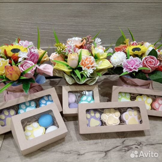 Букеты и мыло ручной работы