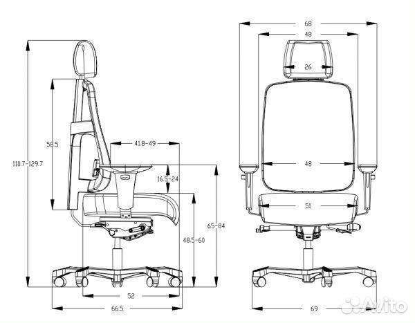 Кресло dispatcher AIR 2202-2H кожа подголовник/Bac