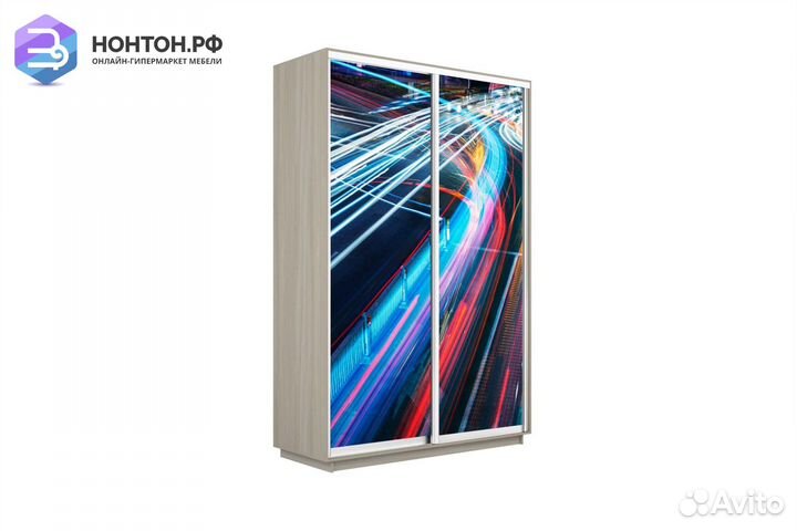 Шкаф-купе 2-х дверный Нонтон фото №1008 / ясень ши