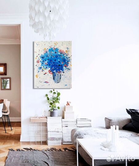 Большая картина маслом на холсте букет