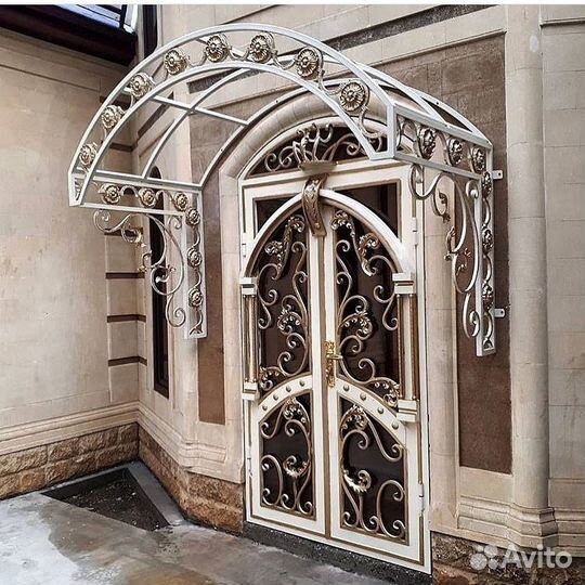 Ворота,перила,навесы из поликарбоната и многое дру