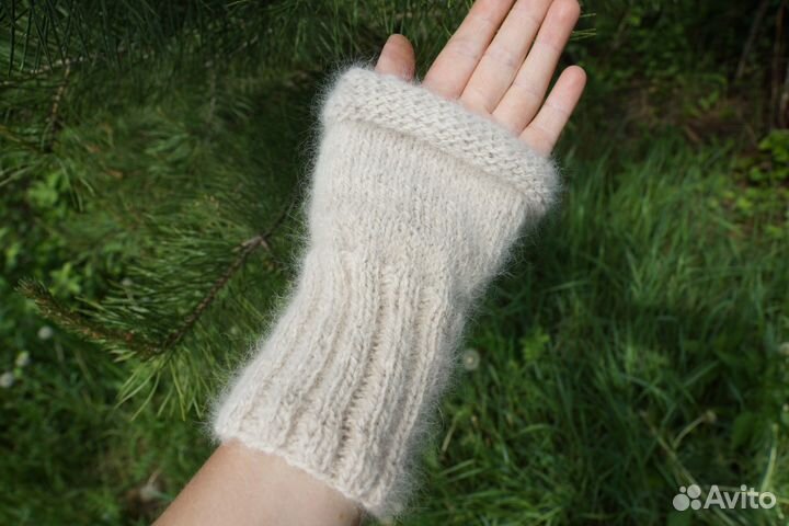 Лечебные Митенки, из пуха померанского шпица