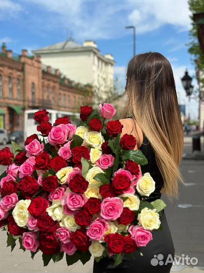Розы букеты 101 роза