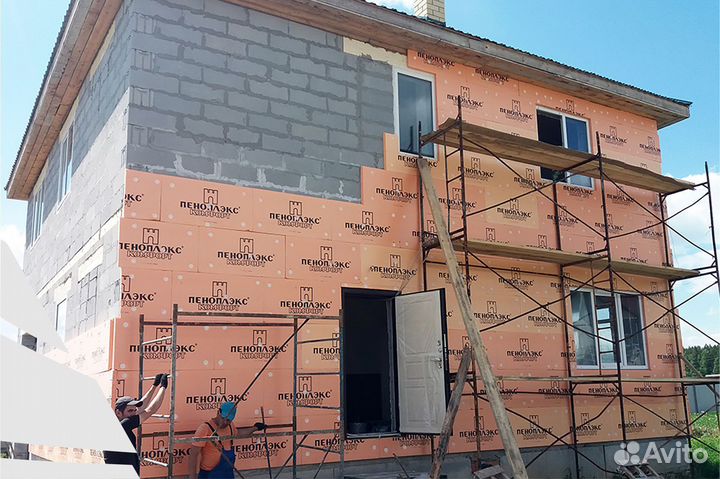 Облицовка фасада, утепление