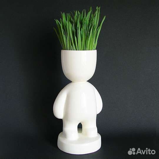 Керамическая фигурка-кашпо Экочеловечки