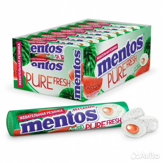 Жевательная резинка Mentos Pure Fresh Арбуз 15,5г