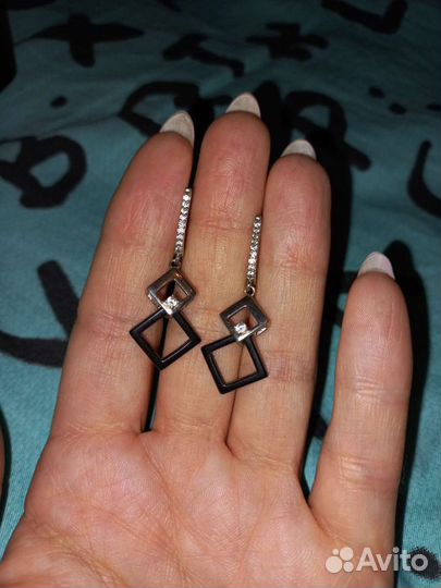 Серьги серебро