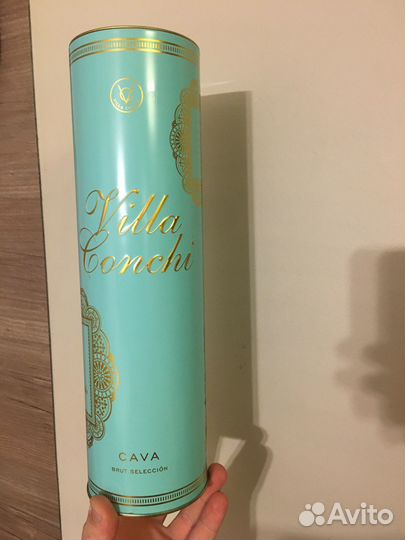 Туба металическая из-под шампанского